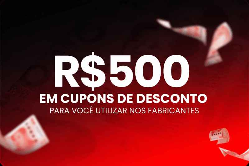 R$500 em cupons de desconto