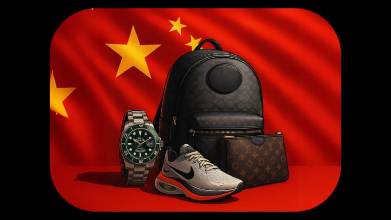 Produtos de luxo direto da China - relógios, bolsas, tênis e mochilas